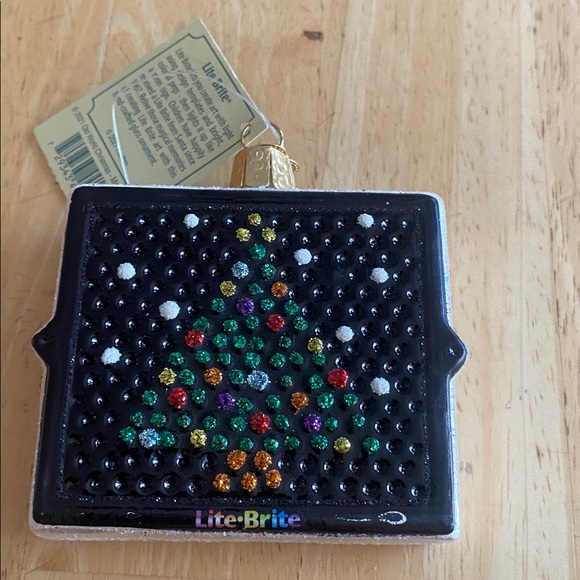 Lite-Brite Christmas Tree nostalgic glass Ornament NWT Bring back those memories - Picture 2 of 3